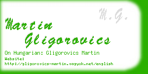 martin gligorovics business card